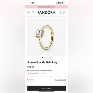 Pandora 14k gold ring
